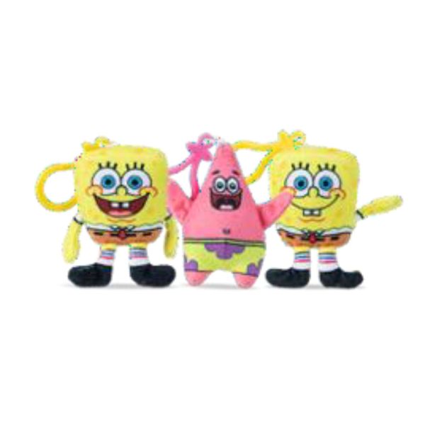 (Mis 0) SPONGEBOB – Spongebob & Patrick –  Micro Teenies – Portachiavi Peluche 10cm – 3ass…x288